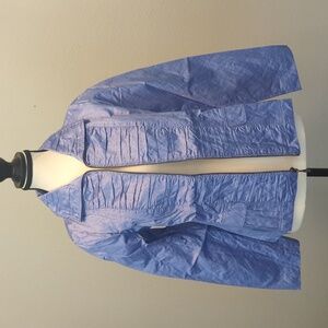 Chico’s Lilac Iris Ruched Jacket – Size 0 – NWT